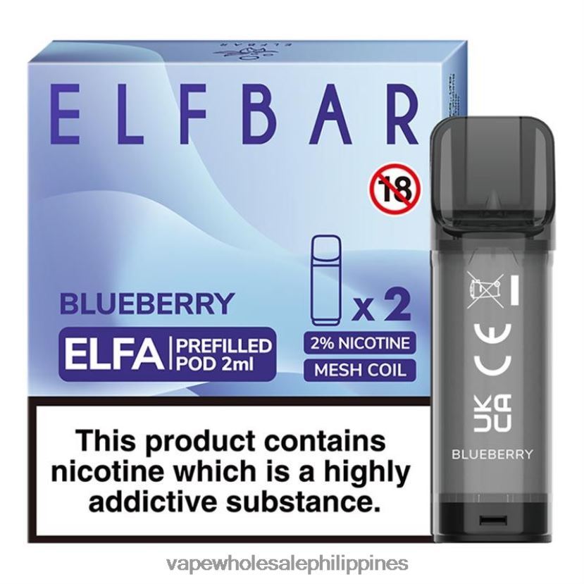 vape philippines price 2J4240316 Blueberry ELFBAR Elfa Pre-Filled Pod - 2ml - 20mg (2 Pack)